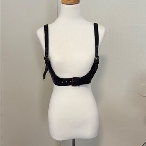 Free People Black Harness Belt